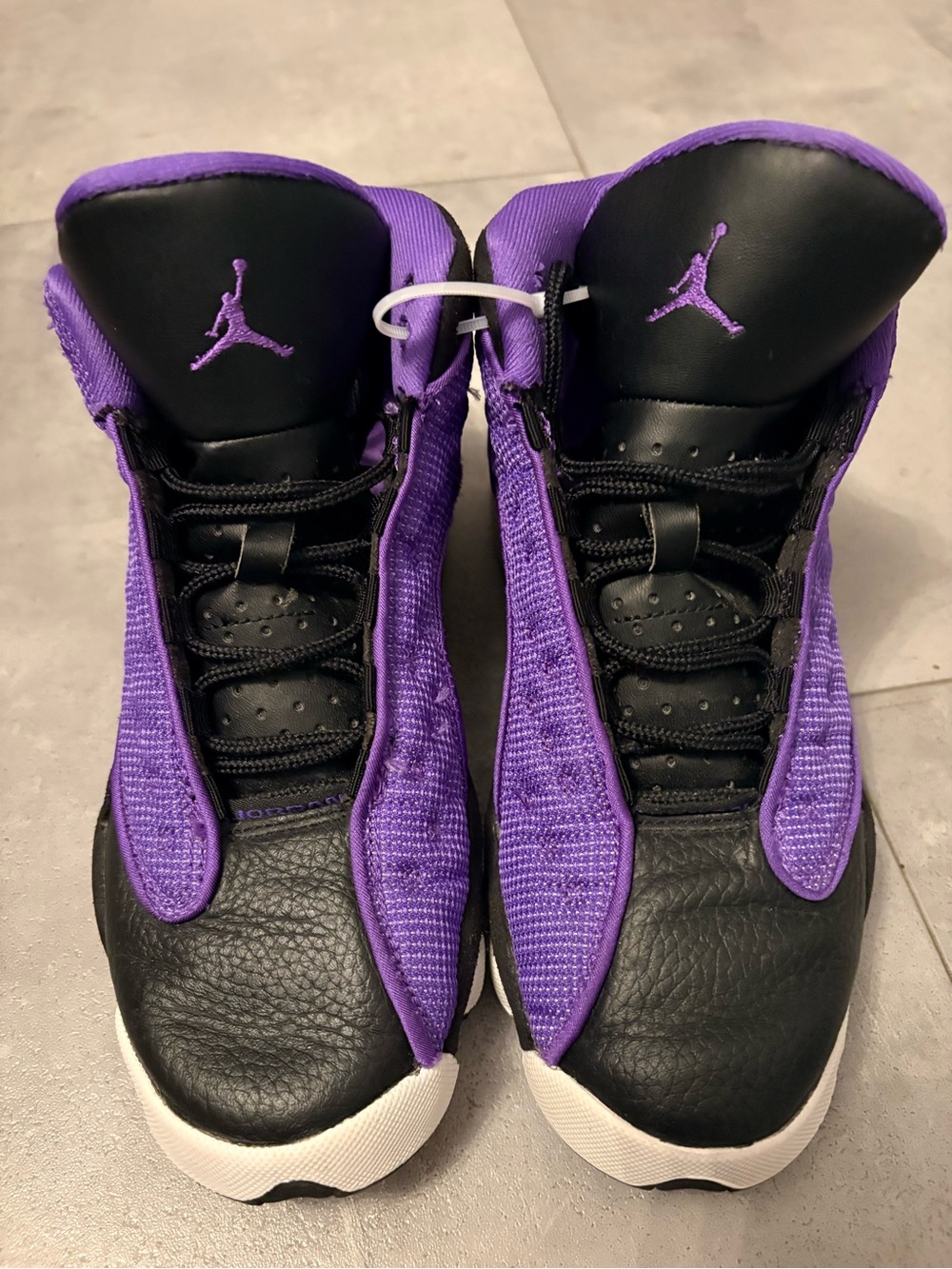 Jordan Kids Purple and Black High-Top Sneakers